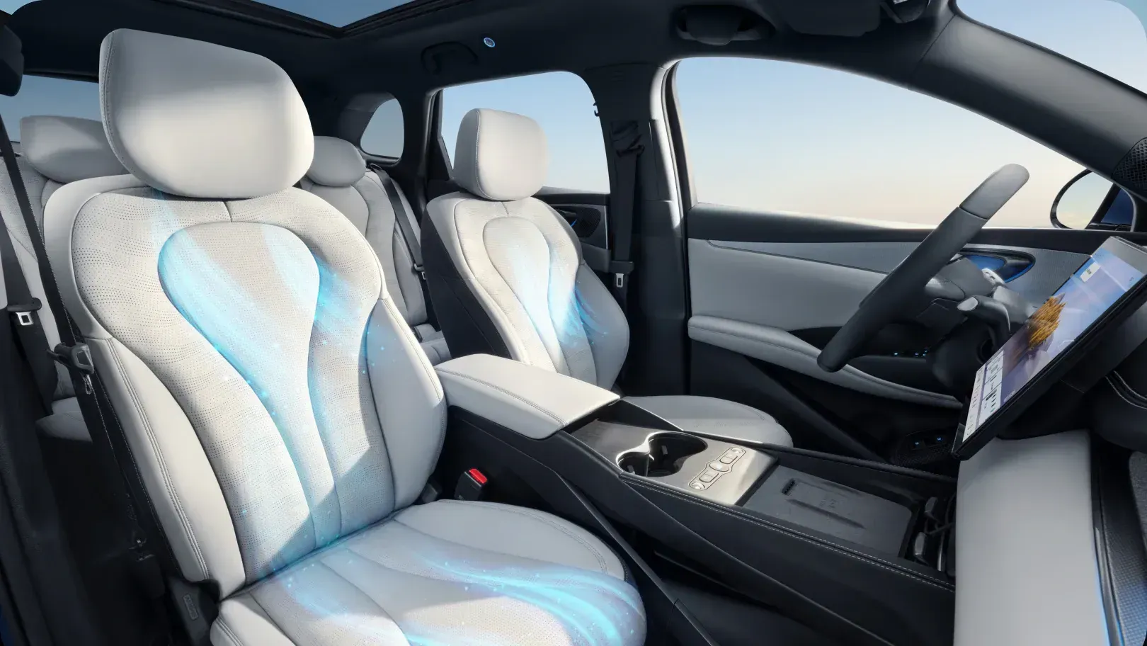 Helle Vordersitze im BYD Seal 6 DM-i Touring